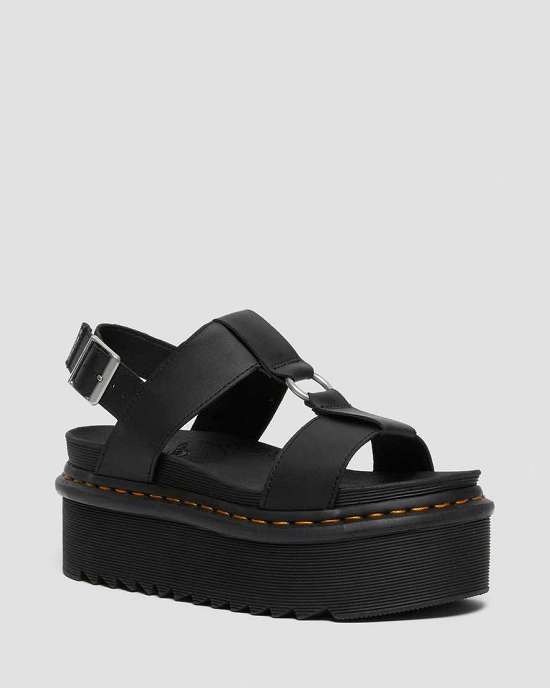 Sandalias Negras Dr. Martens Francis Strap Mujer Negros MX-53461